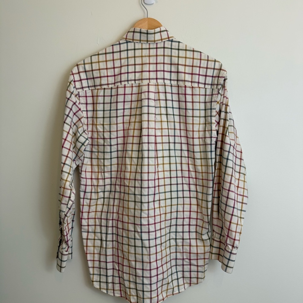 Rainbow Plaid Button Down Men's Small - Picture 6 of 9